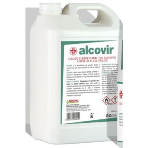 Disinfettante per Superfici 75% Alcolico Alcovir PMC - 5 Litri